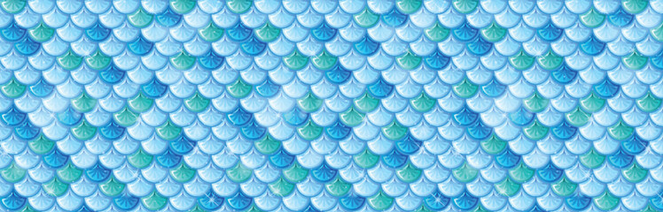 Seamless fish scale pattern in vibrant colors © GraphicsRF
