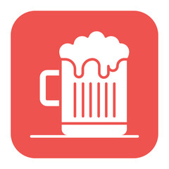 Beer mug icon vector image. Can be used for Fathers Day.