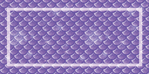 Seamless purple scales with decorative border