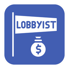 Sleazy Lobbyist icon vector image. Can be used for Corruption.