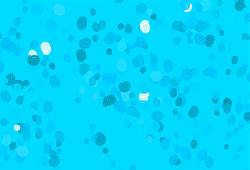 Light BLUE vector background with bent ribbons.