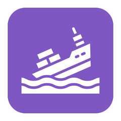 Ship Sinking icon vector image. Can be used for Ocean.