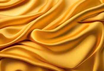 Fototapeta premium A close-up of a gold silk fabric texture
