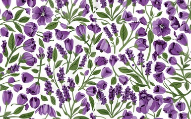 Lavender flower pattern.