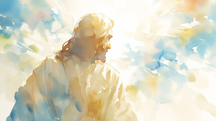 Jesus Christ Portrait Watercolor