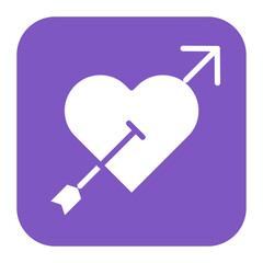 Heart Arrow icon vector image. Can be used for Archery.