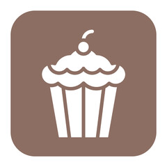 Cupcake icon vector image. Can be used for Baby Shower.