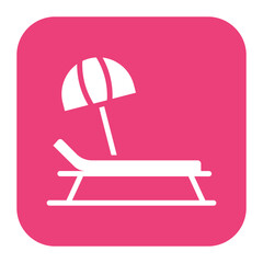 Beach Chair icon vector image. Can be used for Beach Resort.