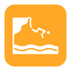 Cliff Diving icon vector image. Can be used for Beach Resort.