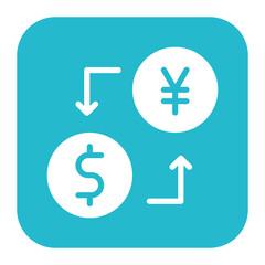 Dollar to Yen Convert icon vector image. Can be used for Trading.