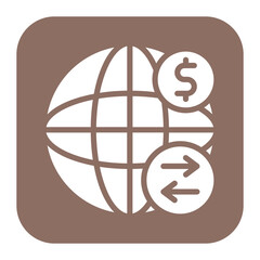 Global Cash Transfer icon vector image. Can be used for Trading.