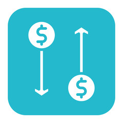 Increase and Decrease in Rate icon vector image. Can be used for Trading.