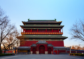 Beijing Drum tower and square in the morning