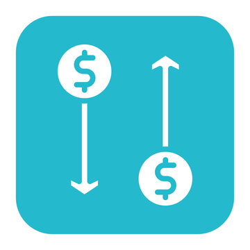 Increase and Decrease in Rate icon vector image. Can be used for Trading.
