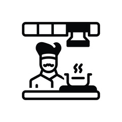 Black solid icon for cooking