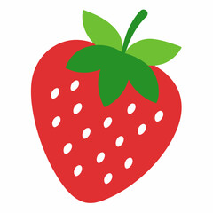 Strawberry vector art silhouette illustration