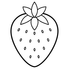 illustration of a strawberry vector icon line art