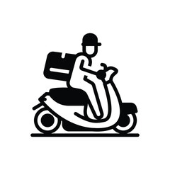 Black solid icon for food delivery