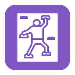 Rock Climbing icon vector image. Can be used for Adventure.