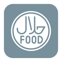 Halal Sign icon vector image. Can be used for Nutrition.