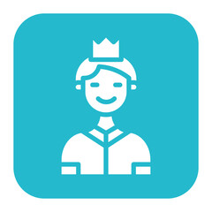Prince icon vector image. Can be used for Fairytale.
