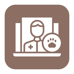 Online Vet icon vector image. Can be used for Veterinary.