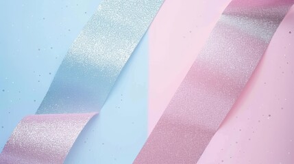 Fototapeta premium Gender Reveal Celebration Blue and Pink Party for Boy or Girl, Happy Baby Shower Announcement with Cute Illustration and attributes. Great as invitation card design template