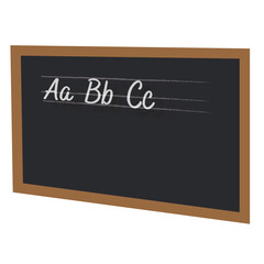 Back to School. Icon. Vector Illustration. Chalkboard with ABCs. Classic Blackboard. 