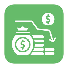 Recession icon vector image. Can be used for Crisis Mangement.