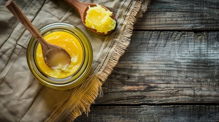 Clarified butter (ghee) for healthy fats in paleo diet.