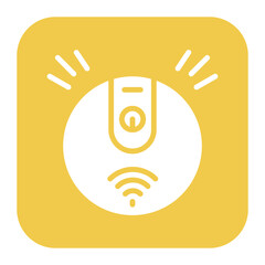 Robotic Vacuum Cleaner icon vector image. Can be used for Cyberpunk.