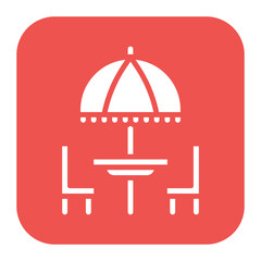 Outdoor Terrace icon vector image. Can be used for Coworking Space.