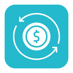 Cash Flow icon vector image. Can be used for Credit And Loan.