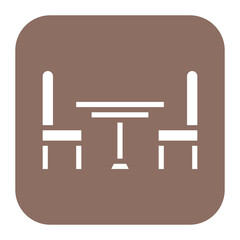 Fototapeta premium Cafe Table icon vector image. Can be used for Bar.