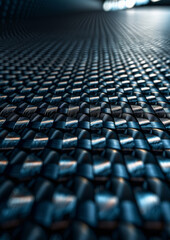 Fototapeta premium Carbon fiber texture. Carbon fiber background. Close-up details. Room for copy space.