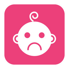 Angry Baby icon vector image. Can be used for Maternity.