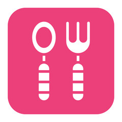Baby cutlery icon vector image. Can be used for Maternity.