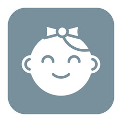 Baby girl icon vector image. Can be used for Maternity.