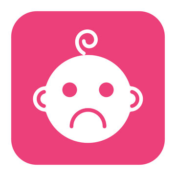 recommend clip art: Angry Baby icon vector image. Can be used for Maternity.