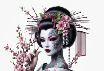 une belle geisha