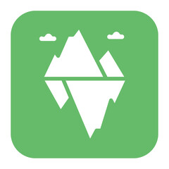 Iceberg icon vector image. Can be used for Geography.