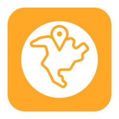North America icon vector image. Can be used for Geography.