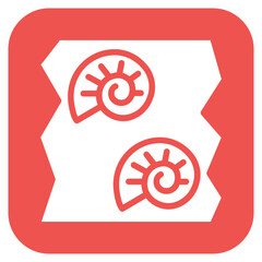 Fossil icon vector image. Can be used for Archeology.