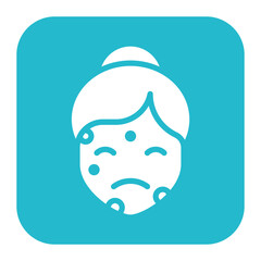 Irritation icon vector image. Can be used for Dermatology.