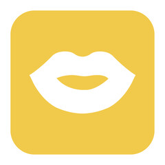 Lips icon vector image. Can be used for Dermatology.