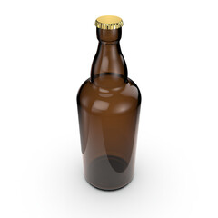 bottle of beer amber perspective by cailustrata