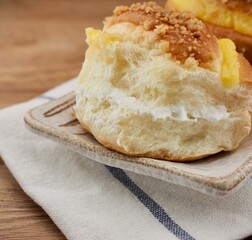 크림빵, 식사, 음식, 제빵