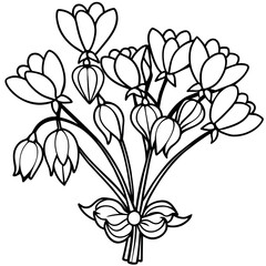 Bleeding Heart flower outline illustration coloring book page design, Bleeding Heart flower black and white line art drawing coloring book pages for children and adults
