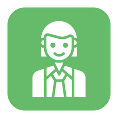 Staff Female icon vector image. Can be used for Staff Management.