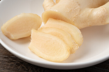 新ショウガのスライス